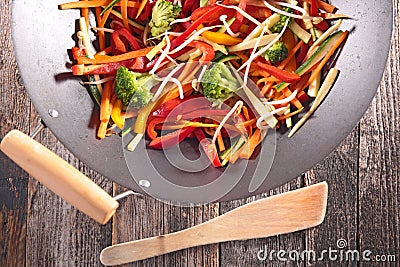 Stir fry vegetables Stock Photo