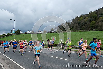 Lead Runners at the first Stirling Marathon Scotland. Editorial Stock Photo