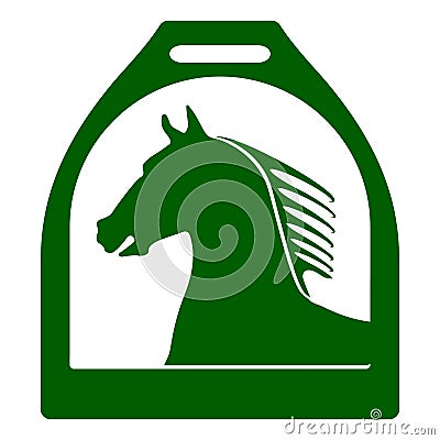 Stirrup horse sign Vector Illustration