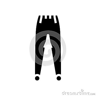 stirrup pants apparel glyph icon vector illustration Vector Illustration