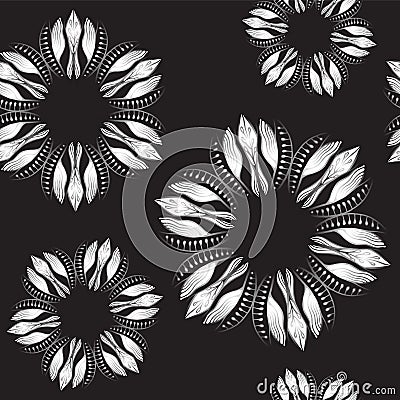 Stock abstract seamless pattern. orient floral ornament. Stock Photo