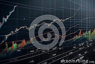 Stock Chart Finance Graph Indicators Crypto Leverage Options Forex Stock Photo