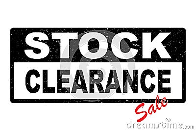 Stock clearance sign Vector Illustration