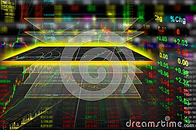 Stock exchange graph Stock Photo