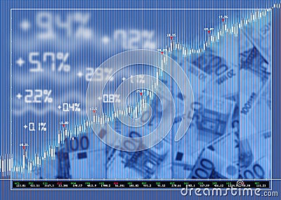Stock exchange market background Stock Photo