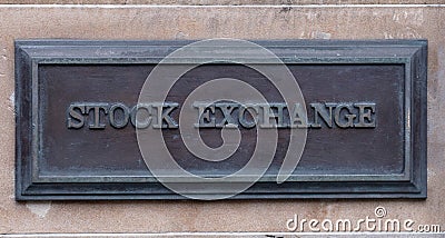 Stock Exchange Sign Stock Photo