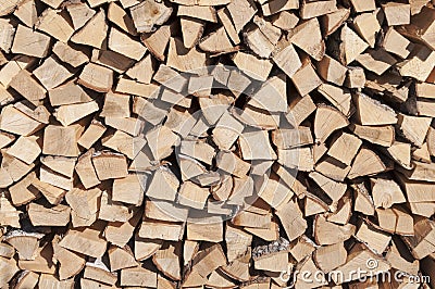 Stock of firewood. Stock Photo