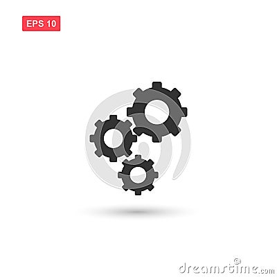 Gear vector icon isolated Vector Illustration