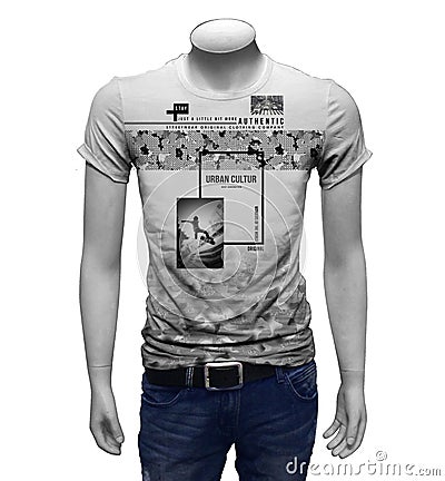 Stock graphic T-shirt design men& x27;s and kids Stock Photo