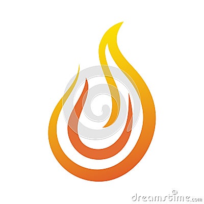 Fire flame logo, modern logo icon. Vector Illustration