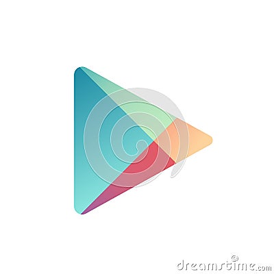 Google play vector icon. Editorial Stock Photo