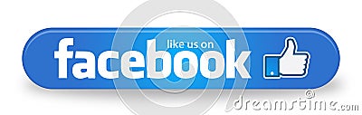 Like us on facebook banner. Vector Illustration