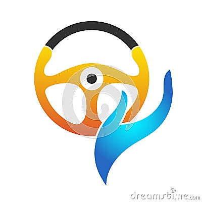 Weel steering icon. Vector Illustration