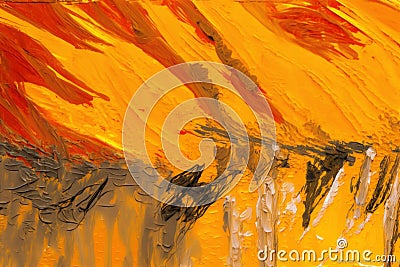Vibrant Background with Abstract Brushstrokes Painted with a Hard Brush, Generative AI Cartoon Illustration