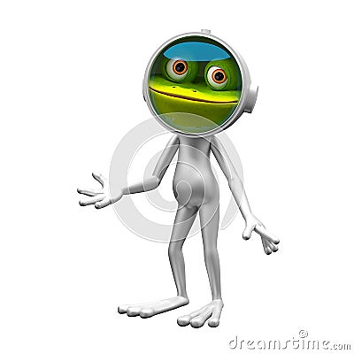 Stock Illustration Frog Astronaut Stock Photo