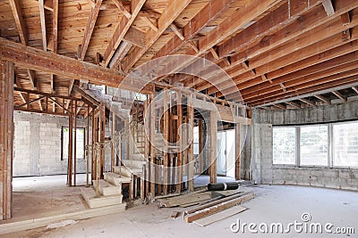 Stock image home interior under construction Stock Photo