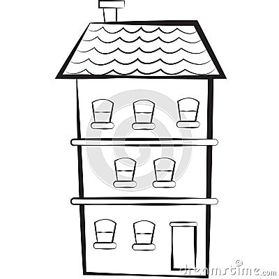 Stock Image: Three-storey house Stock Photo