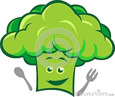 Stock logo chef broccoli Vector Illustration