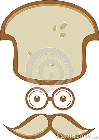 Stock logo mister bread chef Vector Illustration