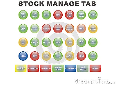 Stock manage tab Vector Illustration