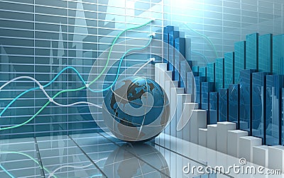 Stock market abstract background Stock Photo