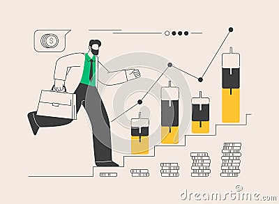 Stock market abstract concept vector illustration. Vector Illustration