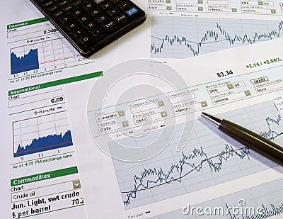 Stock market analysis Stock Photo