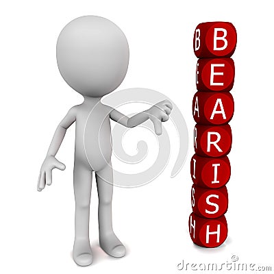 Stock market bear sentiment Stock Photo