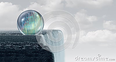 Stock Market Bubble Correction Stock Photo