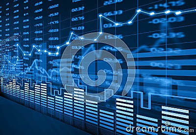 Stock market chart Stock Photo