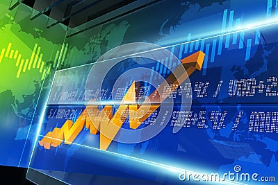 Stock Market Chart Stock Photo