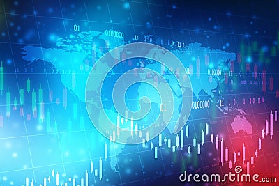 Stock market chart. Business graph background, Financial Background, Candle Stick Stock Market Graph background Stock Photo