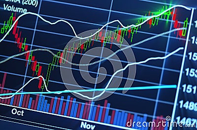 Stock market chart Stock Photo