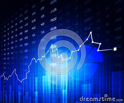 Stock market chart Cartoon Illustration