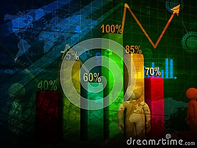 Stock market chart Stock Photo