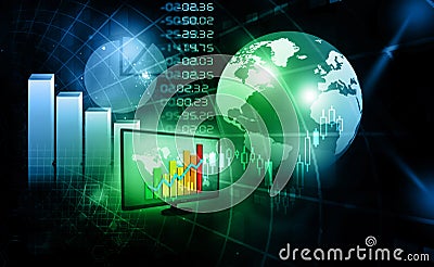 Stock market chart Stock Photo