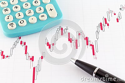 Stock Market Chart Financial Market Stock Photo