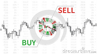 Stock market chart with graphic elements vector illustration Vector Illustration