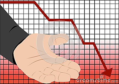Stock market crash recession Vector Illustration