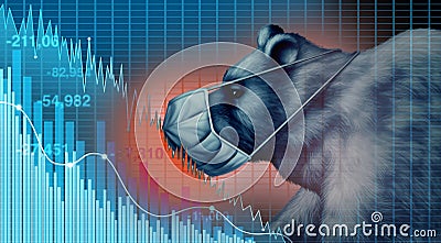 Stock Market Disease Cartoon Illustration