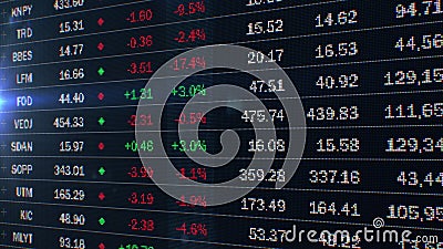 Stock market Exchanges Volume Leaders Digital Tableau interface background Stock Photo