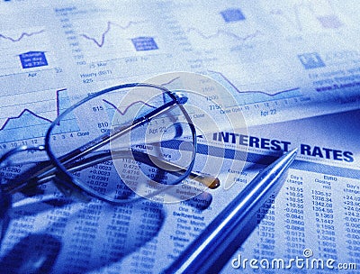 Stock market financial paper Stock Photo