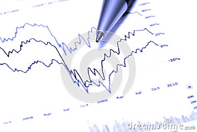 Stock Market Gains Stock Photo