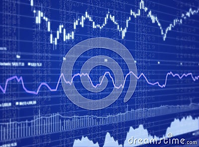 Stock Market Graph Stock Photo
