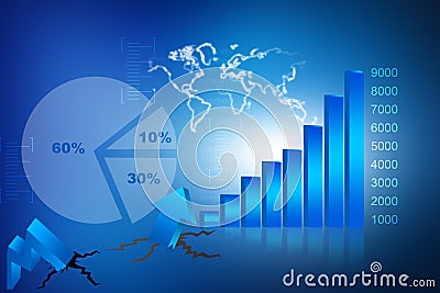 The Stock Market graph Stock Photo