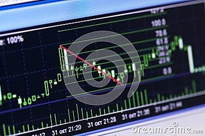 Stock market graph Stock Photo