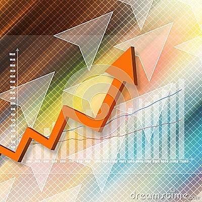 Stock Market Graph Colorful elegant on abstract background Stock Photo