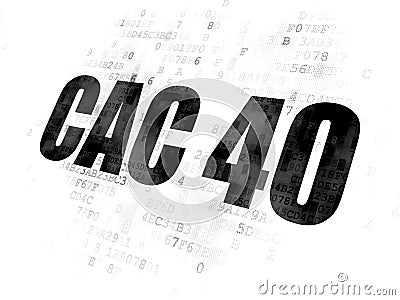 Stock market indexes concept: CAC 40 on Digital background Editorial Stock Photo