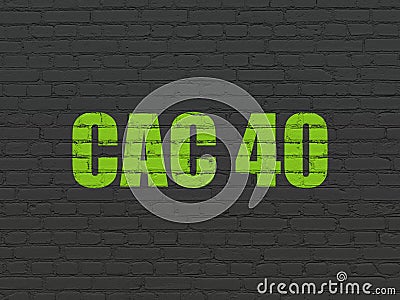 Stock market indexes concept: CAC 40 on wall background Stock Photo