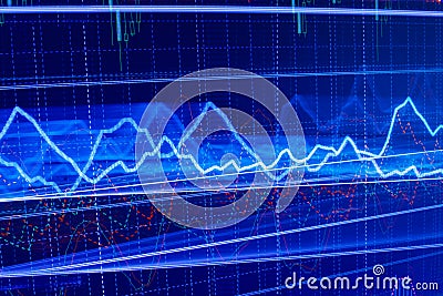 Stock market quotes graph. Stock Photo